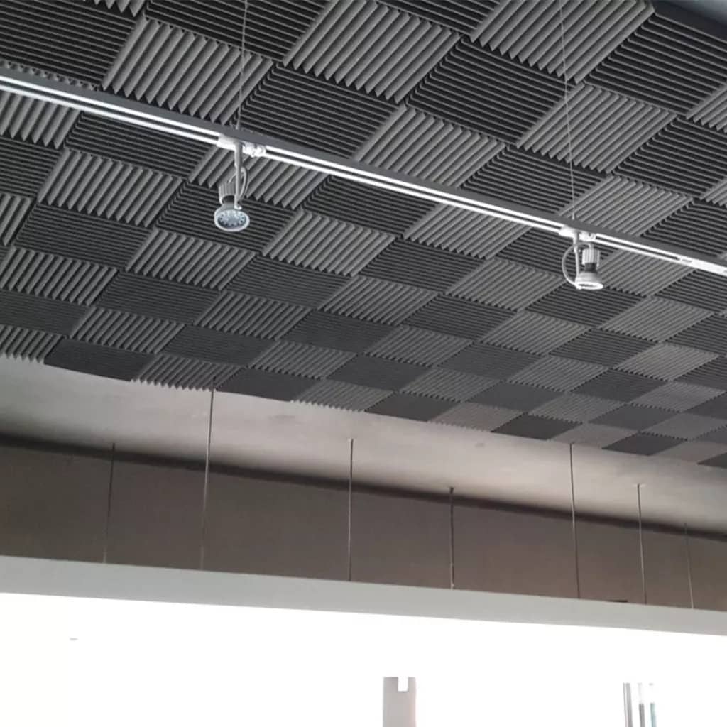 Tiles on a ceiling